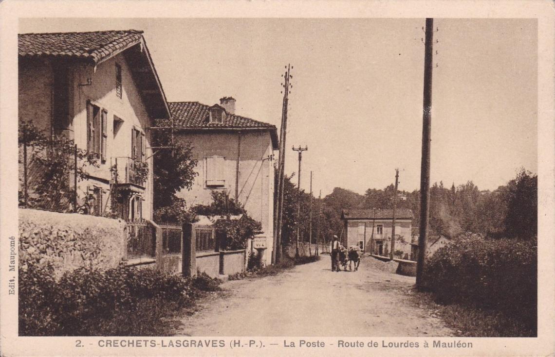 Créchets - La Poste, route de Lourdes à Mauléon
